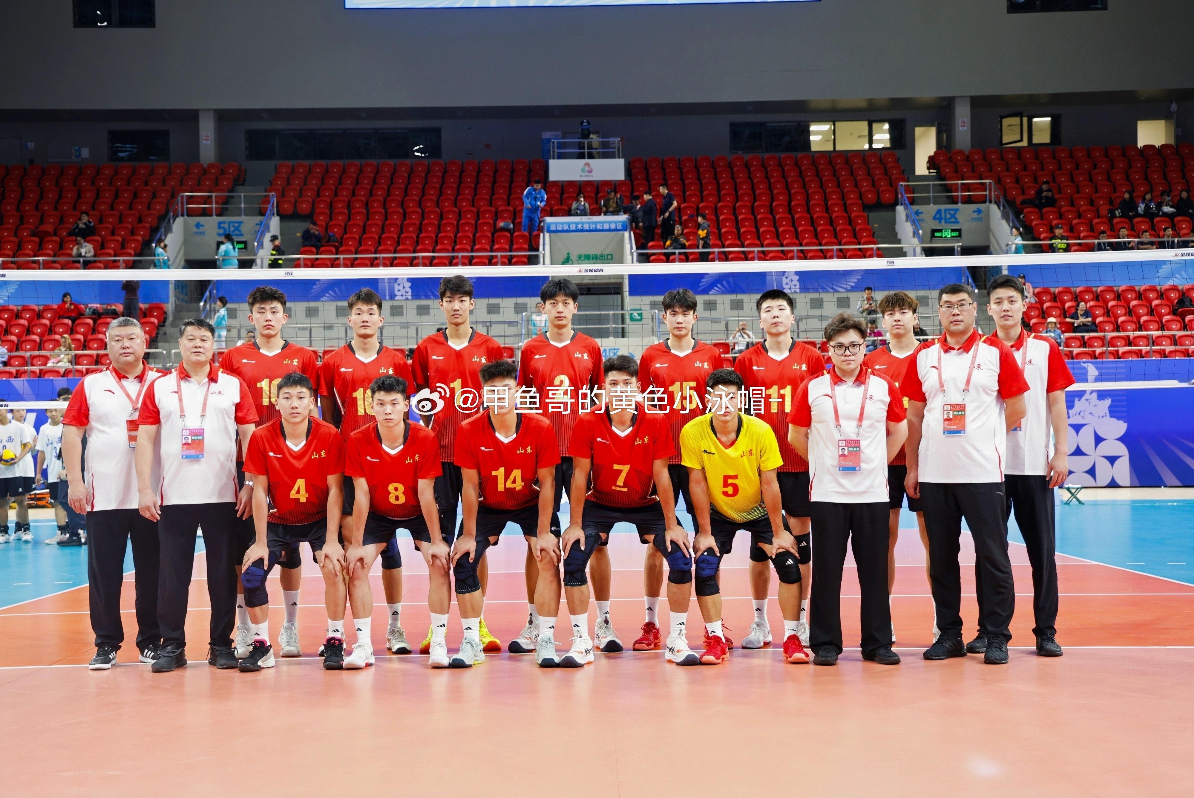 山东U18男排12人名单：（其中一个助理教练是原浙江男排主力二传王智儒[心]）主