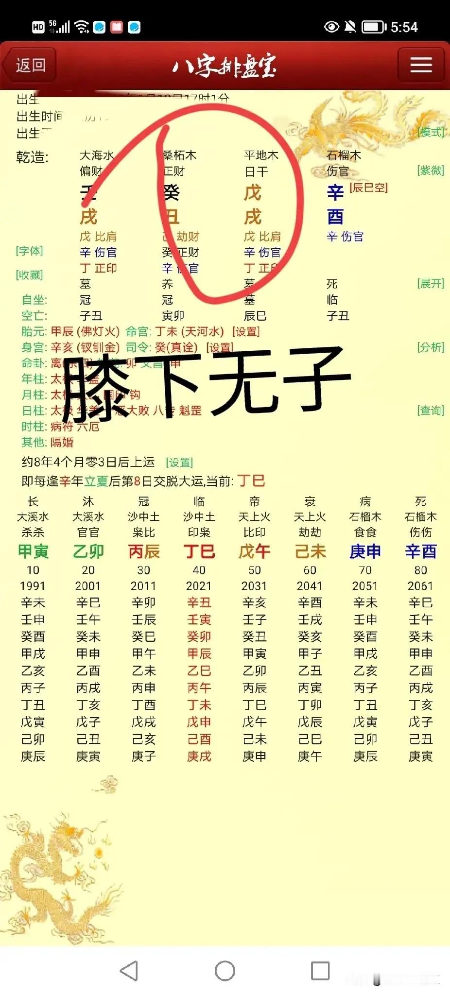 时上伤官这叫子位子填，克子！学历985毕业，在深圳有两套房子，结婚两次，在一家大