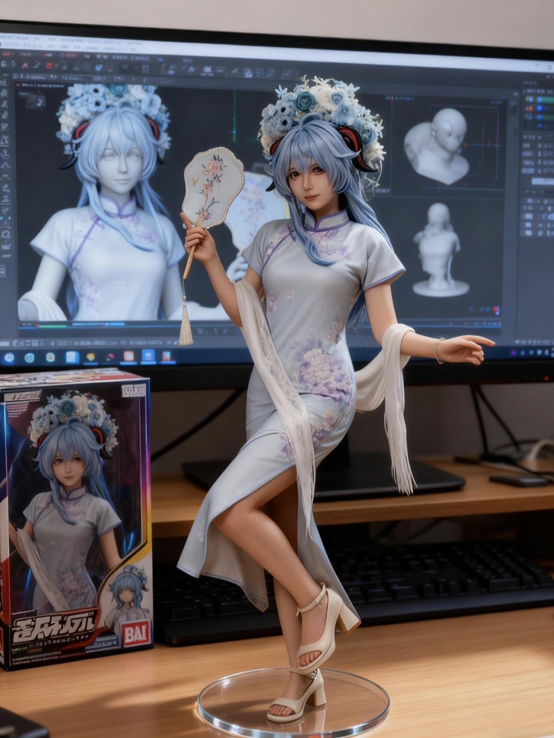 手办模型 二次元手办 cosplay 旗袍甘雨 甘雨cos