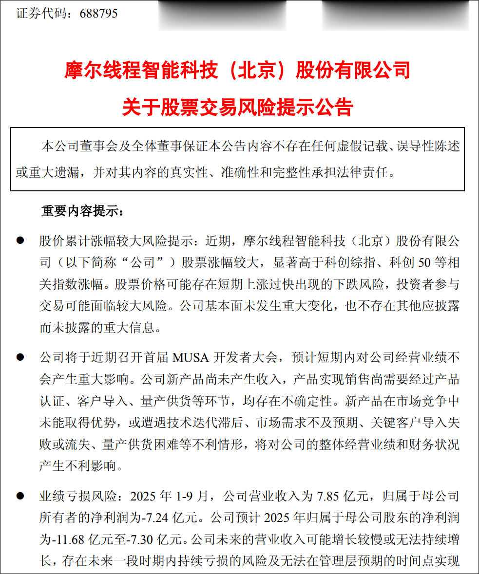 发行价114.28元，短短几天涨到近千元！今日再暴涨，刚刚提示风险了