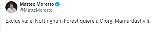 诺丁汉森林有意马马达 ​​​