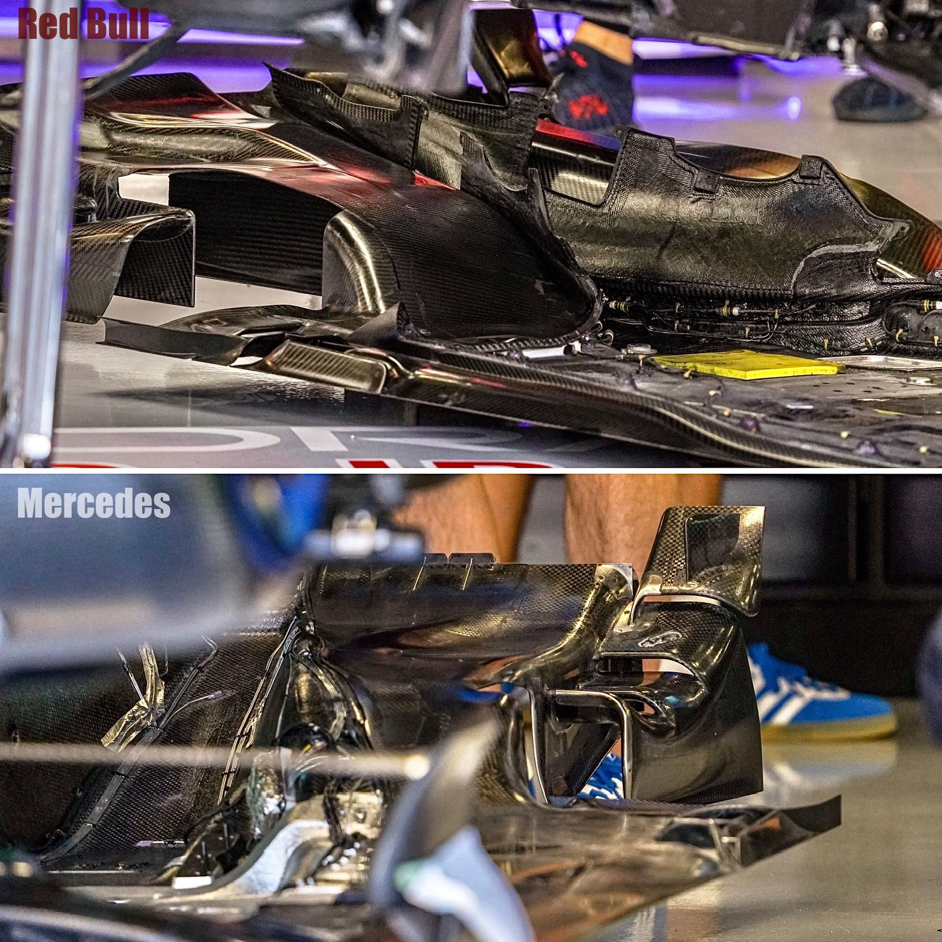 F12026F1英国大奖赛 红牛和梅赛德斯的底板 