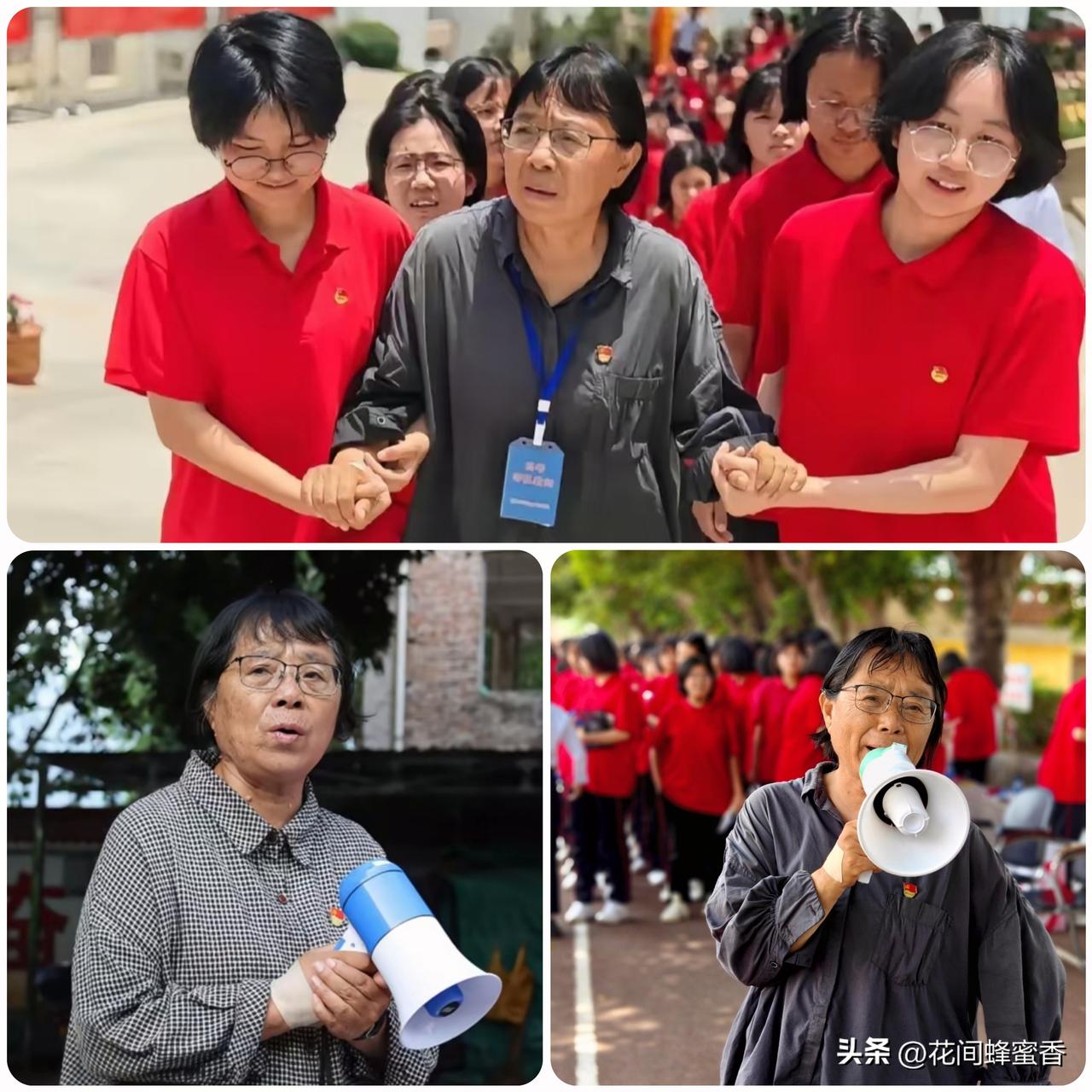 张桂梅曾流着泪把失学女生找回学校张桂梅心里装着大山里的姑娘，心疼她们早早辍学吃苦
