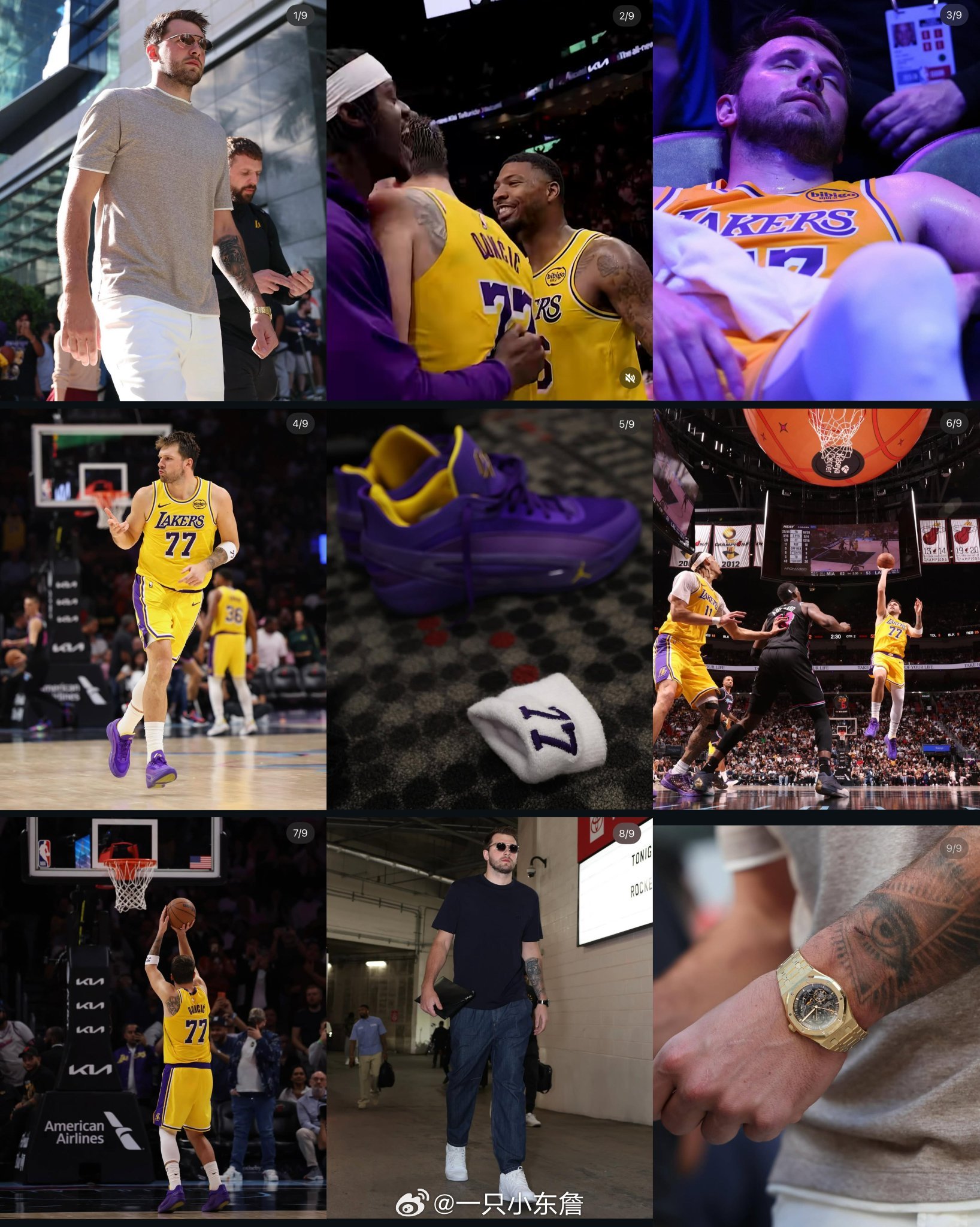 东契奇在社媒上写道：“8连胜。”需要团队合作。我们走吧！”洛杉矶湖人湖人8连胜