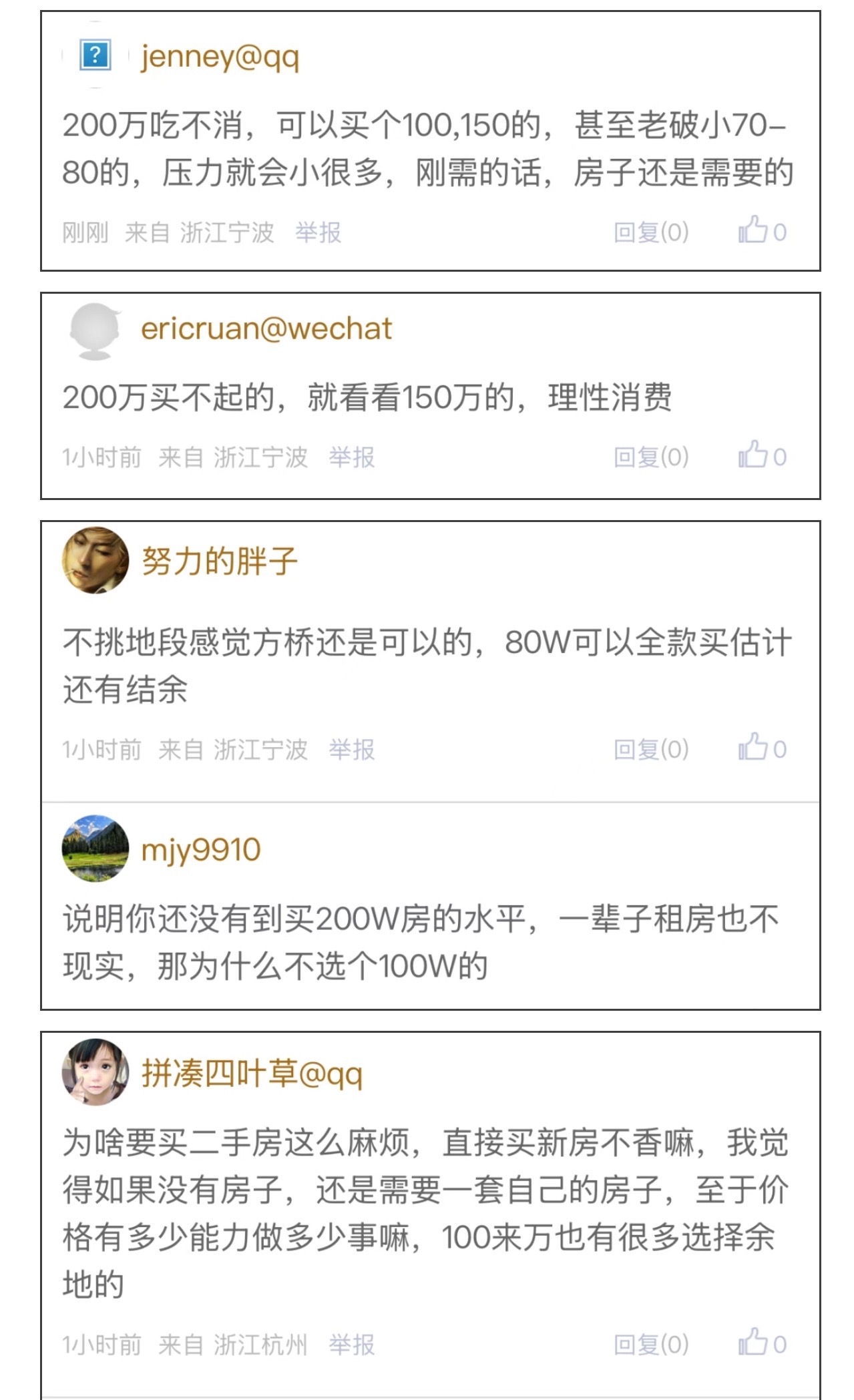 本打算在宁波花200万买二手房最终决定租房住 宁波小伙看了半年二手房，算完一笔总