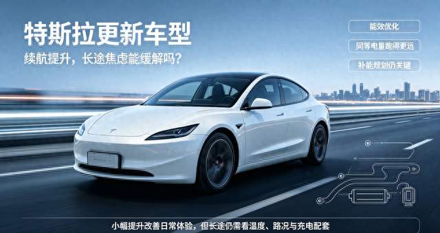 特斯拉更新车型，续航得到提升，电车长途焦虑能缓解？