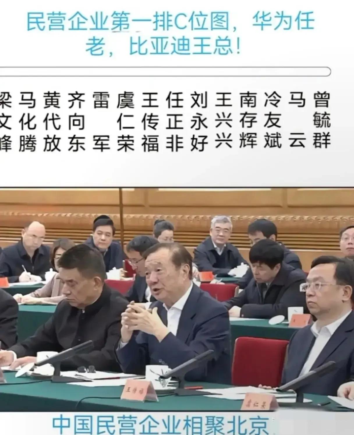 国家民营企业家座谈会，任正非为什么能坐C位？从一段采访中，任正非下意识举起的右拳