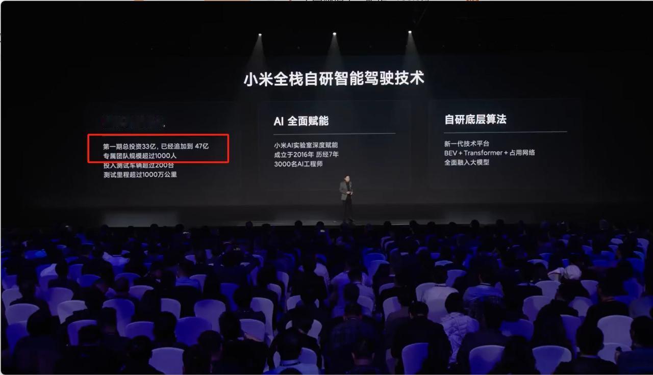 我超，我米NB！

AD团队投资47亿，团队1000多人了

AD三件套：BEV