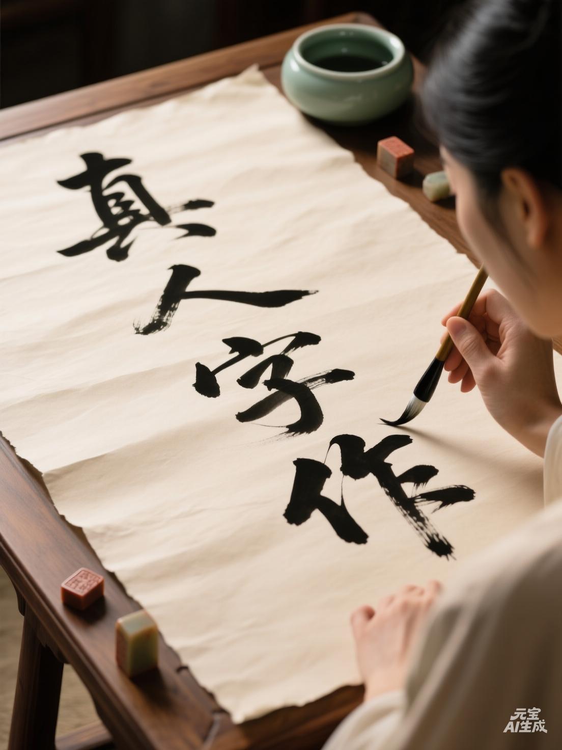 “帮我、键成文”让我想到两种不同的“成文”方式。
一种是借助智能伙伴，就像有人闲