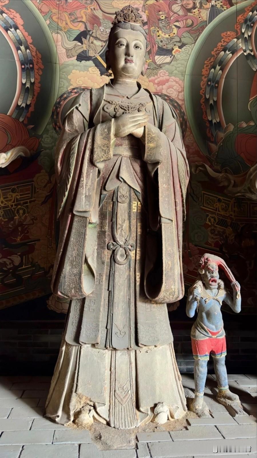 大同善化寺金代鬼子母彩塑｜从噬恶凶神到世间慈母，一尊泥塑藏尽禅意

大雄宝殿二十