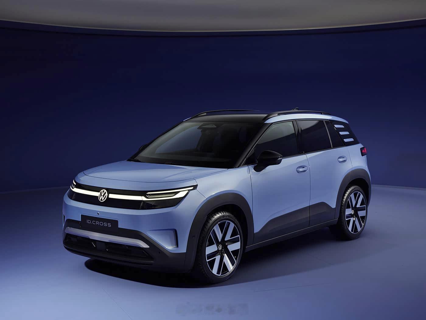 大众ID.CROSS官图正式发布，全新紧凑型纯电SUV，与燃油版T-Cross形