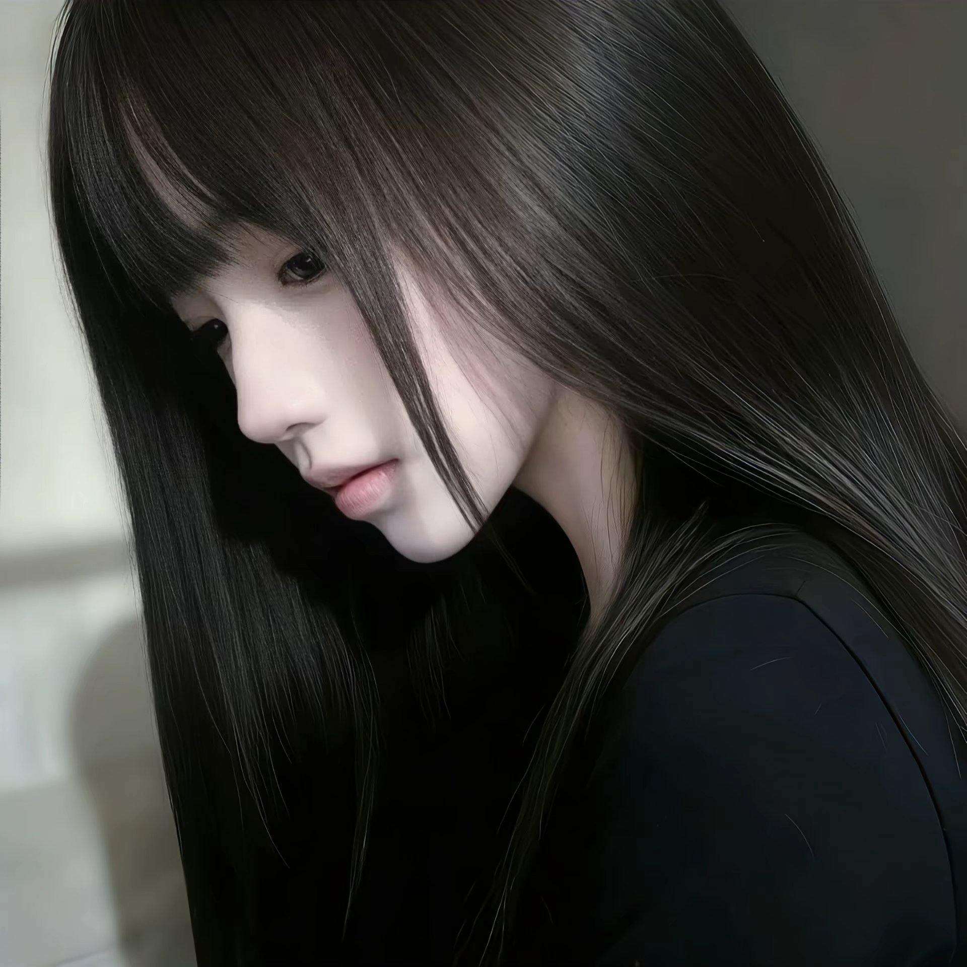 黑色系‖忧郁女头‖人与人之间有一座眼泪连成的桥 