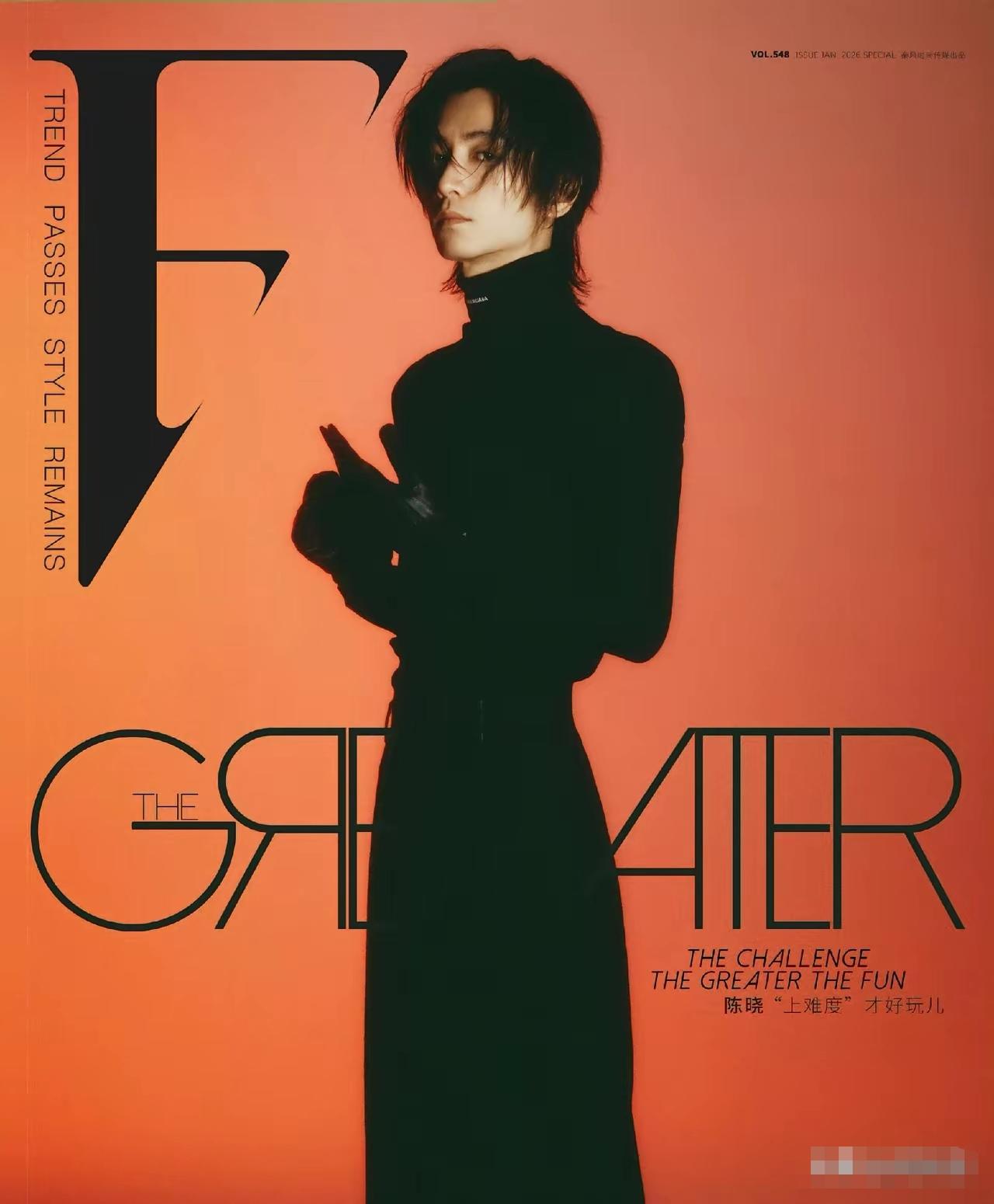 刷到陈晓最新《F时尚画报》的硬照，突然懂了什么叫“被演戏耽误的顶级模特”。
 