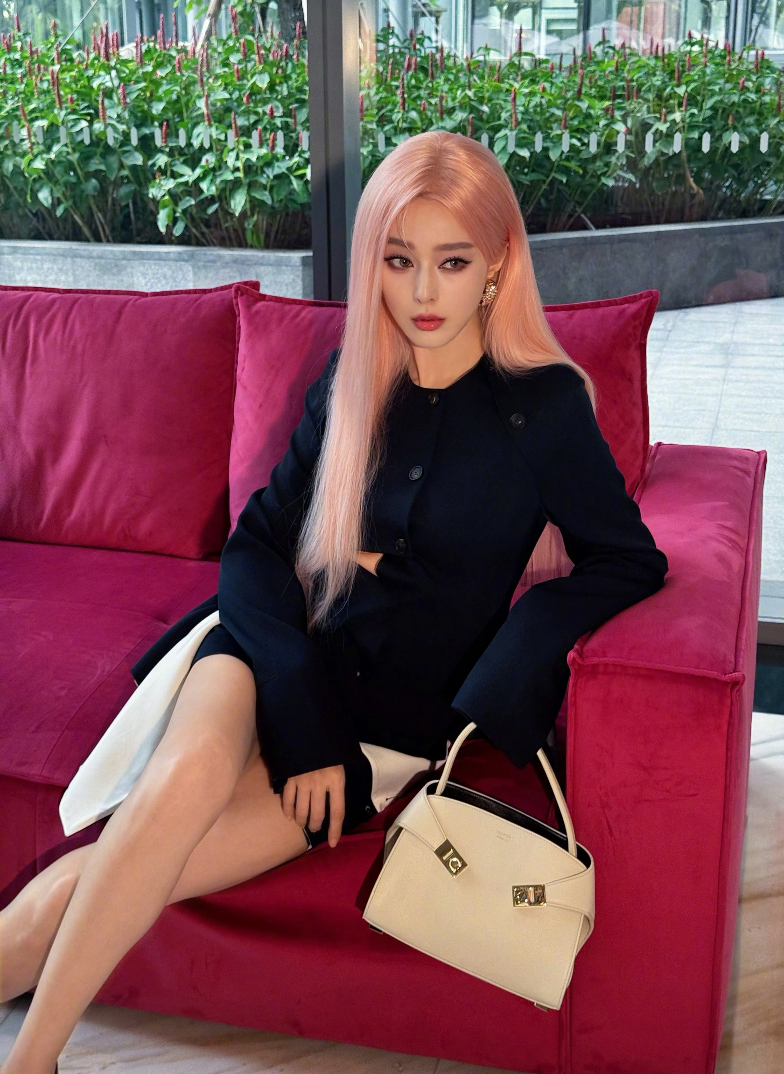 范冰冰 👠 曼谷品牌活动，尖头细高跟显美腿 