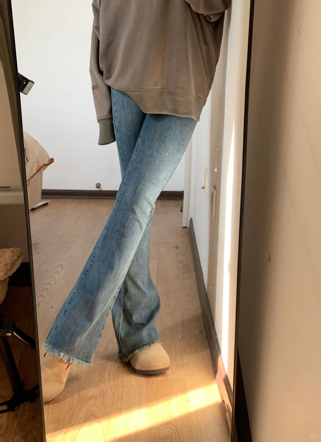 158/105微胖梨形买到超满意的微喇裤🥰