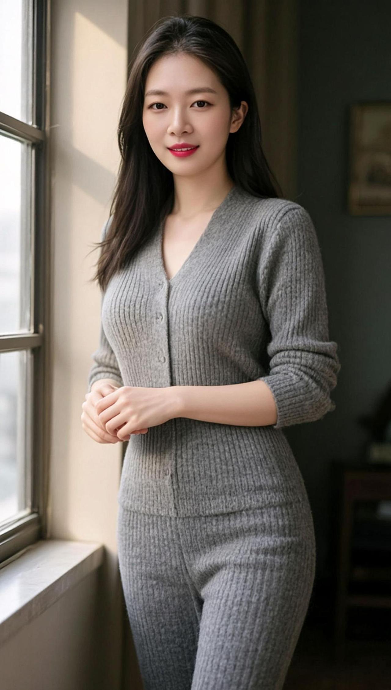 AI窗边知性照 女人味 爱拍照爱生活 随拍上热门