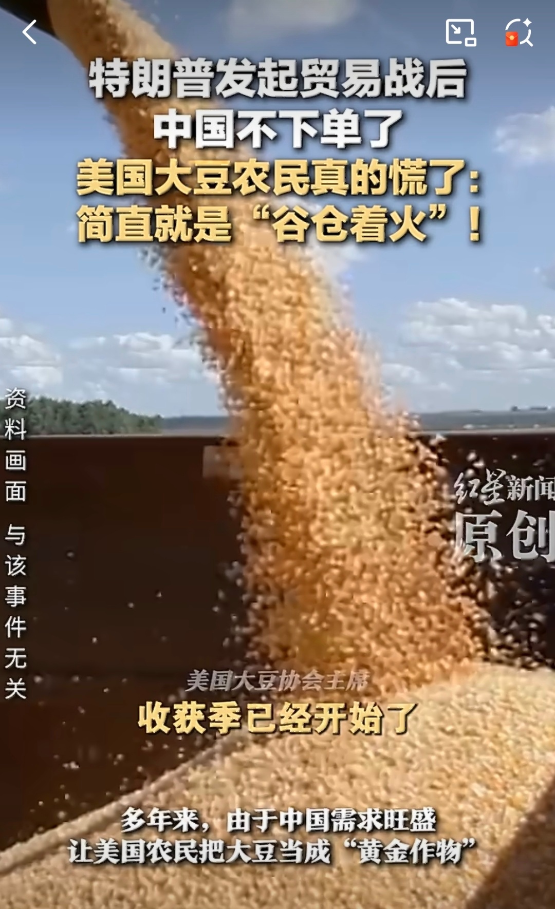 中国不下单美国大豆农民真的慌了 从大豆第一买家到零吨订单[并不简单] ​​​