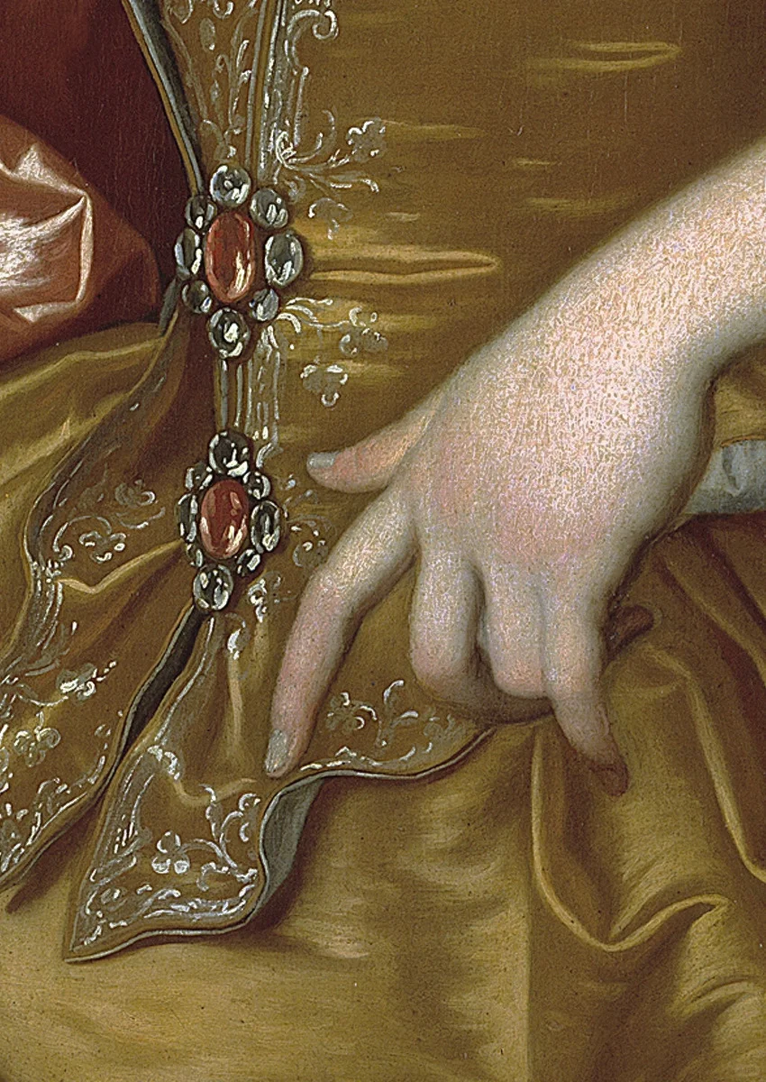 18世纪葡萄牙王后芭芭拉的肖像局部