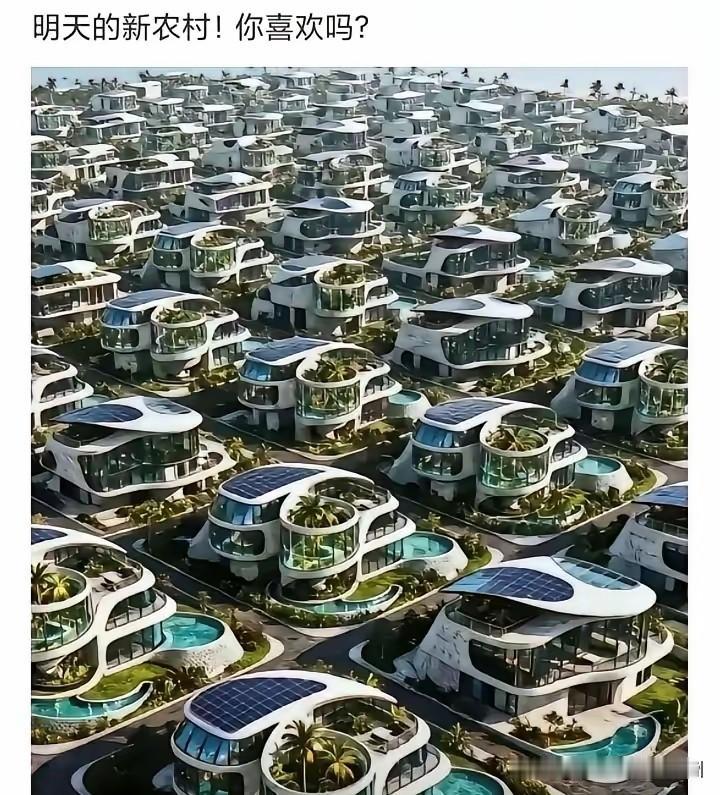 未来农村的房子。城市太复杂，还是农村好[呲牙]