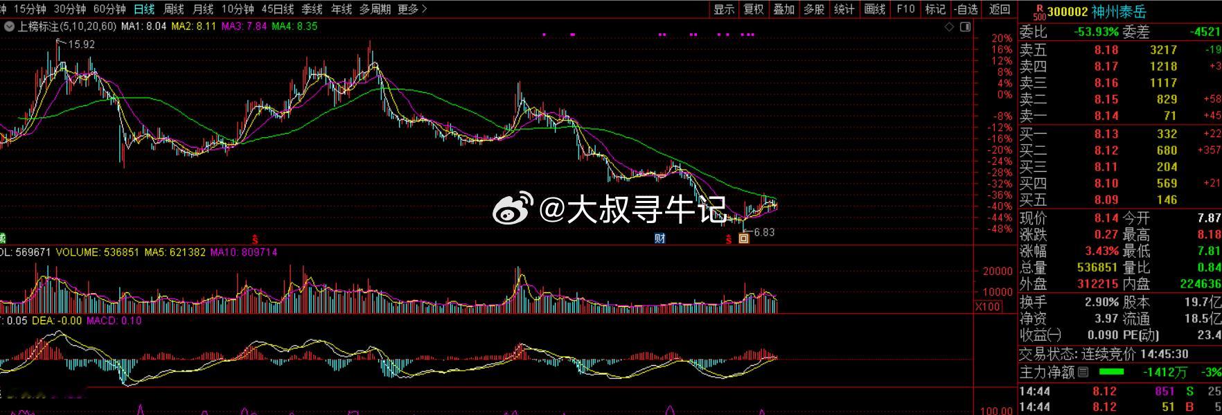 $神州泰岳 sz300002$ 中线看好，静待花开 