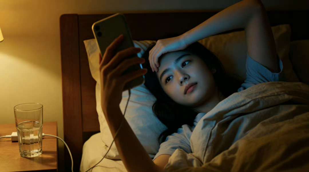 熬夜玩手机四大健康警示① 损伤眼部机能，夜间屏幕强光持续刺激眼球，容易引发干涩酸