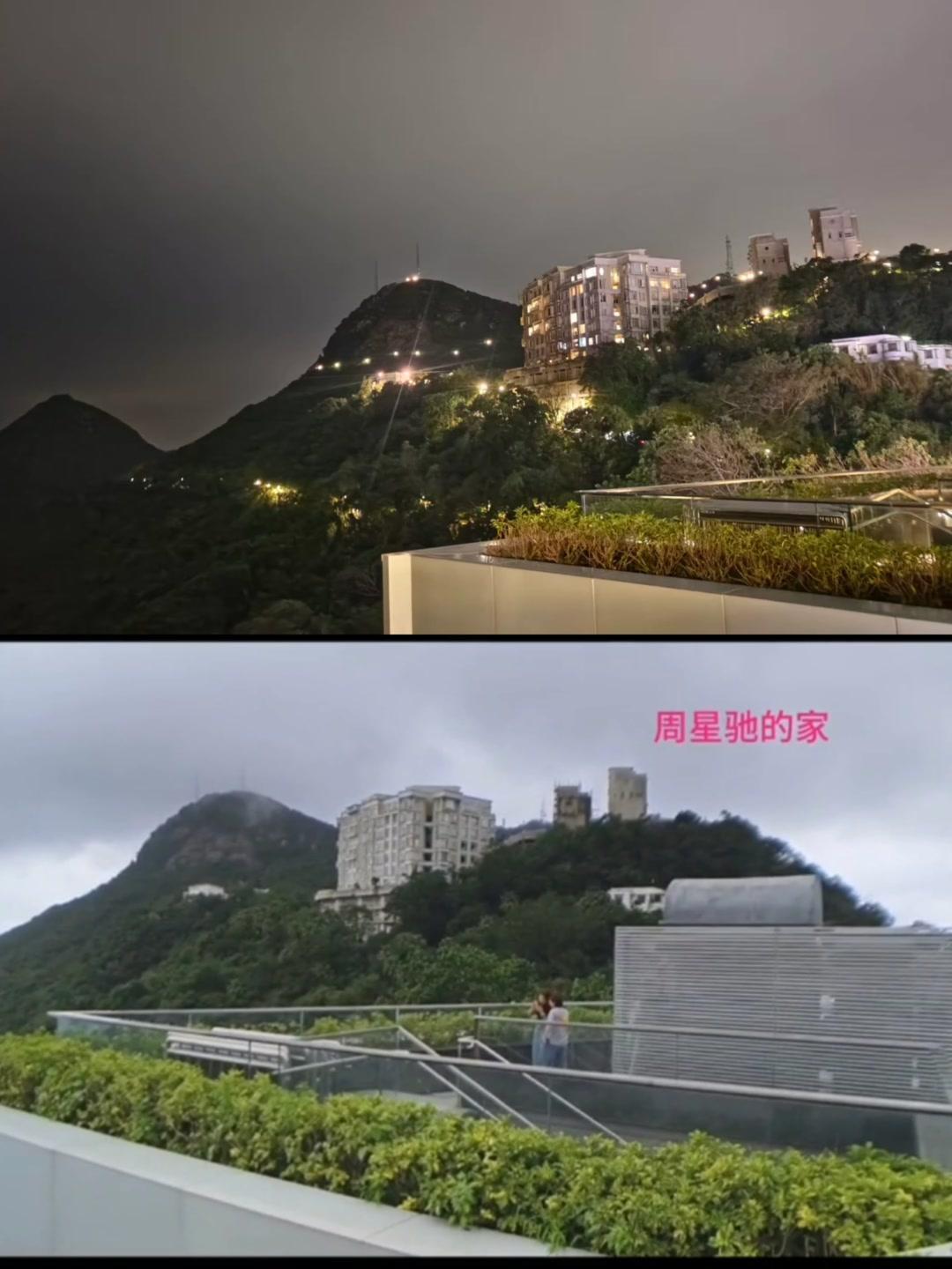 2025年11月1日，我和表哥香港一日游。夜晚登上太平山顶，拍下这张太平山右侧风