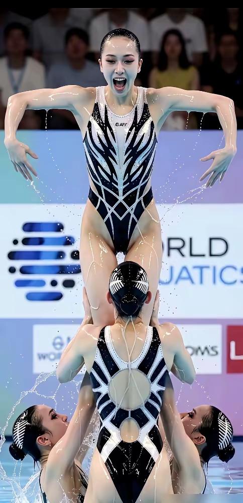 最近日本花样游泳这套极具冲击力的托举动作刷屏，很多人第一眼惊叹视觉效果有多震撼，