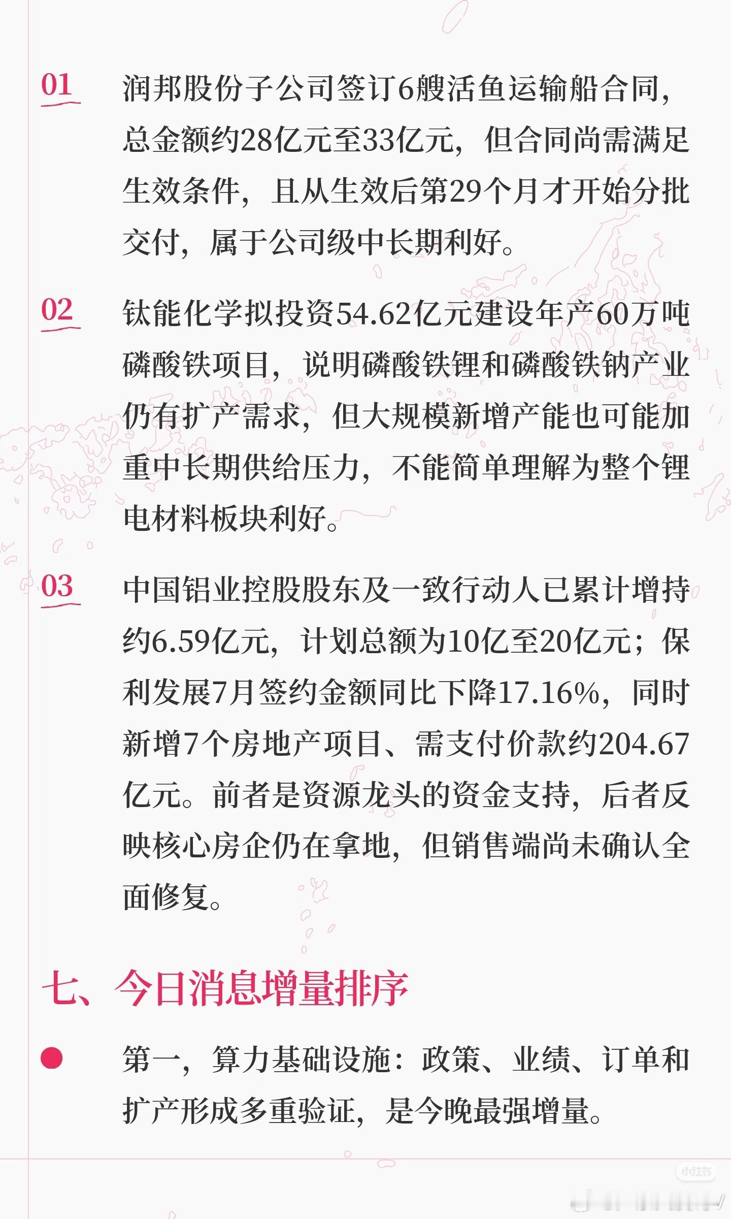 8月12日｜盘前消息雷达今日消息增量排序第一，算力基础设施：政策、业绩、订单和扩