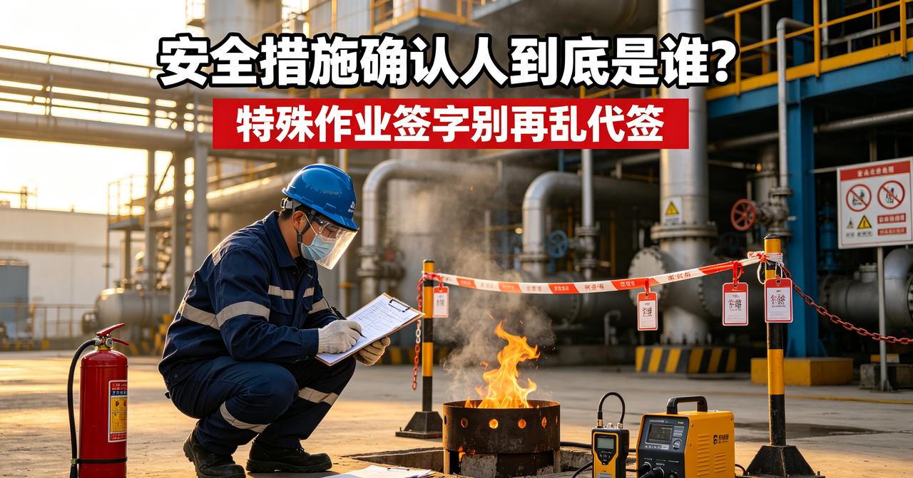 特殊作业「安全措施确认人」到底是谁？
 
干安全的朋友，日常办票作业时，是不是经
