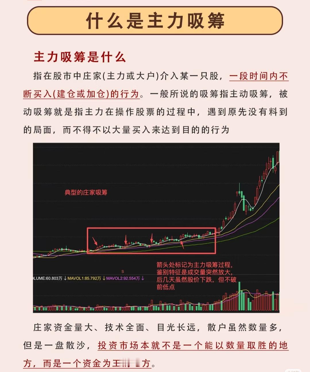 什么是主力吸筹，以及主力（庄家）在股市中如何通过各种方式吸筹建仓。

一、什么是