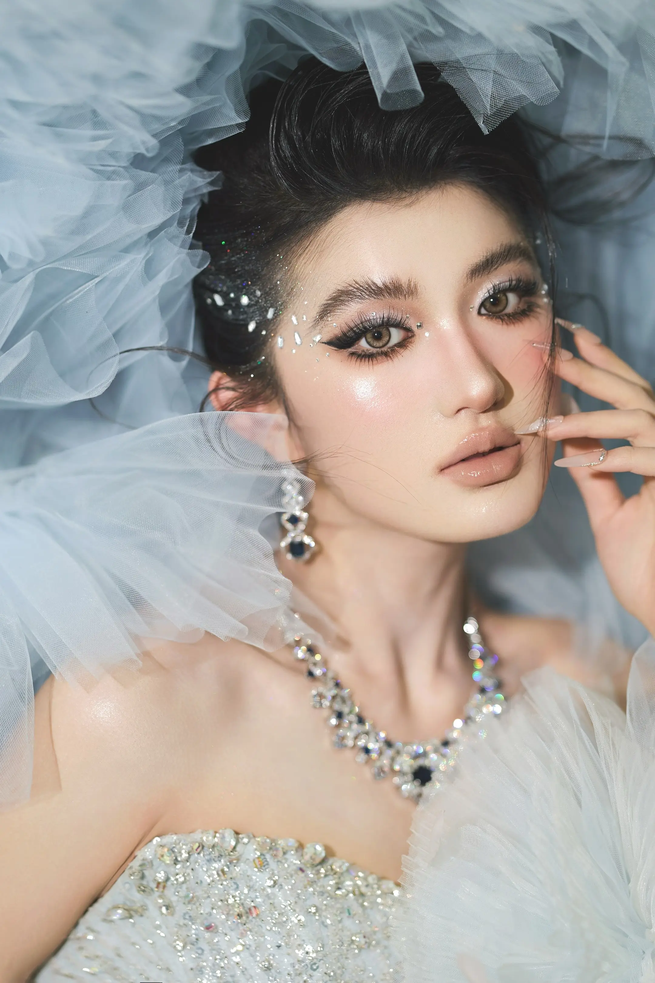 女明星的礼服造型。