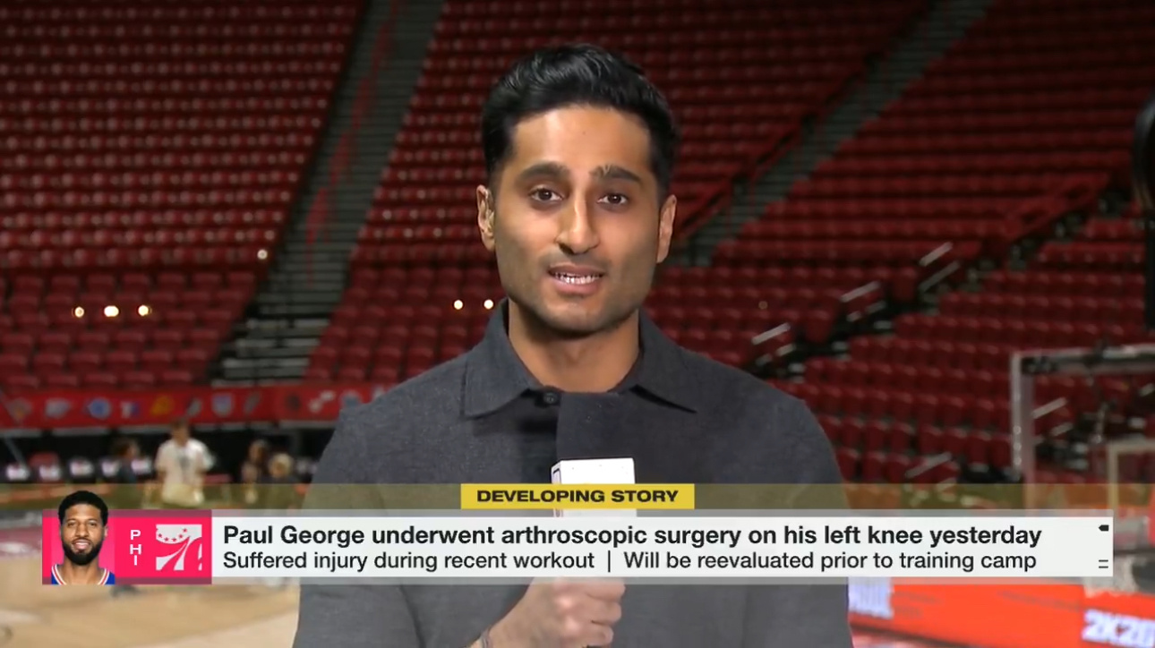 ESPN记者Shams在NBA Today节目中，谈及保罗·乔治的伤病情况[围观