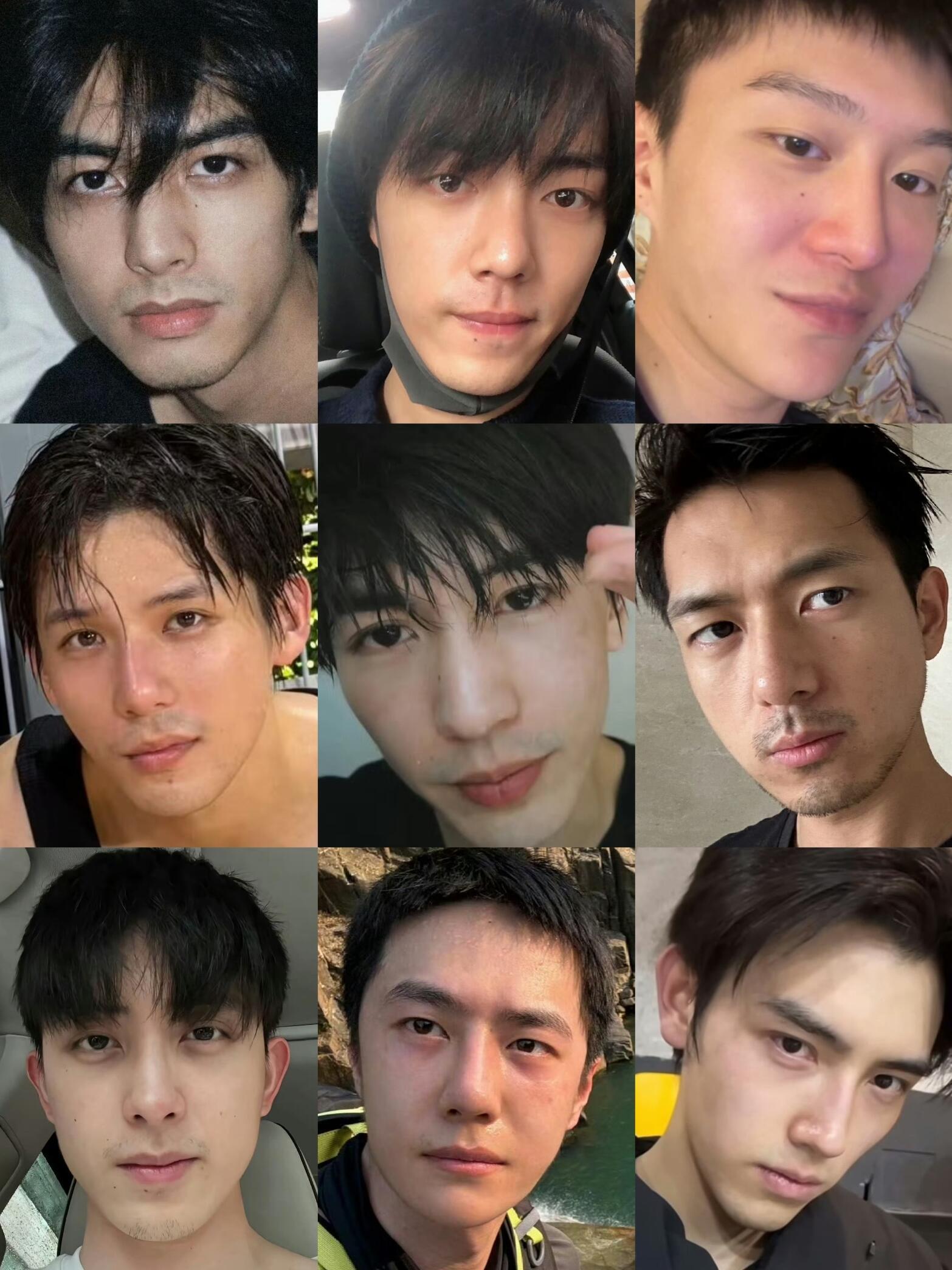 内娱男明星素颜怼脸