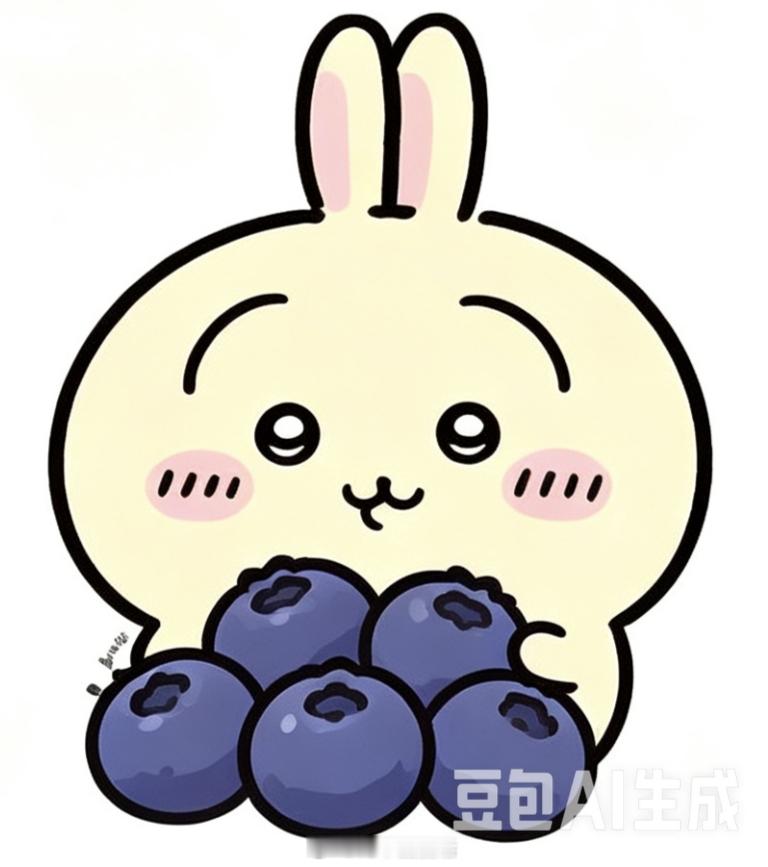 动漫吉伊卡哇灵感共创夏日企画多吃些蓝莓与葡萄，富含花青素很养眼哦。自制乌萨奇蓝莓