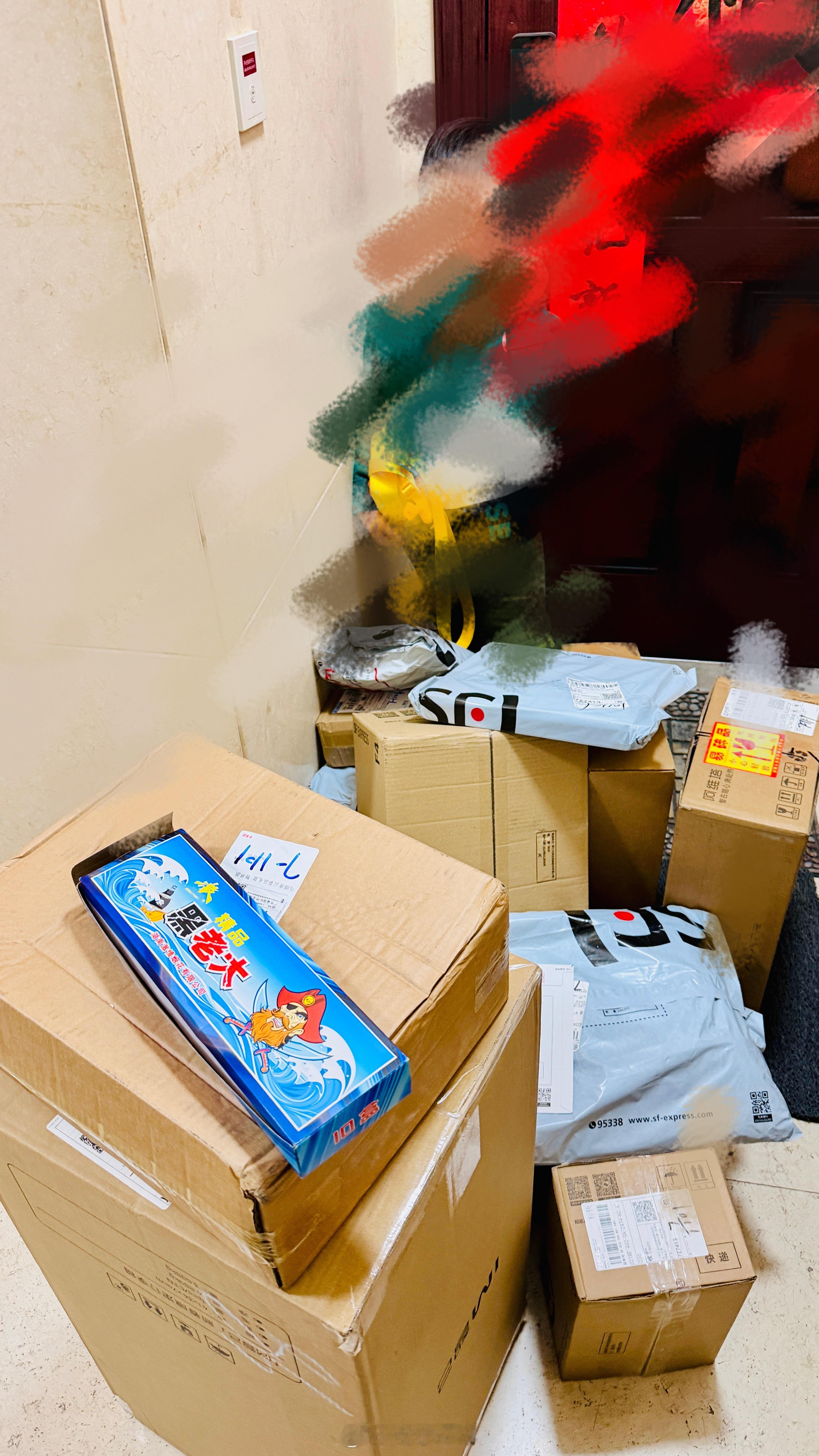 昨天回上海门口满满快递📦…上海