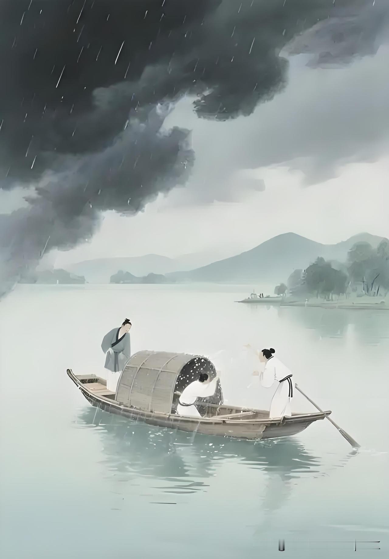 《安陶舟中》
——北宋·晁补之
缭绕春堤去欲穷，
参差烟坞到还通。
依依润柳侵晨