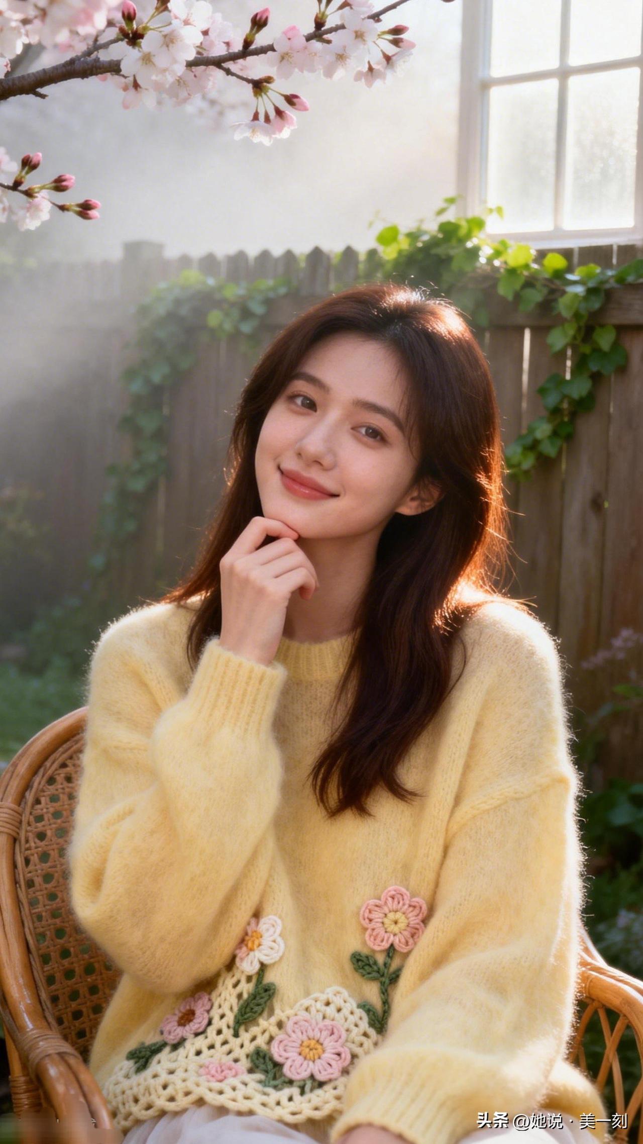 春日暖阳下，少女轻笑，花海中，温柔时光。什么样的女人最令人着迷