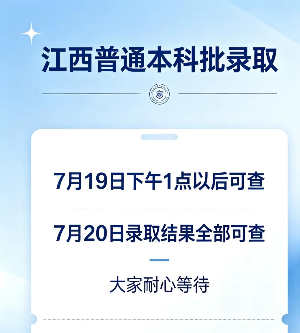 明天会有一半人可以查到录取结果!20号大部分都可以查到，大家耐心等待。