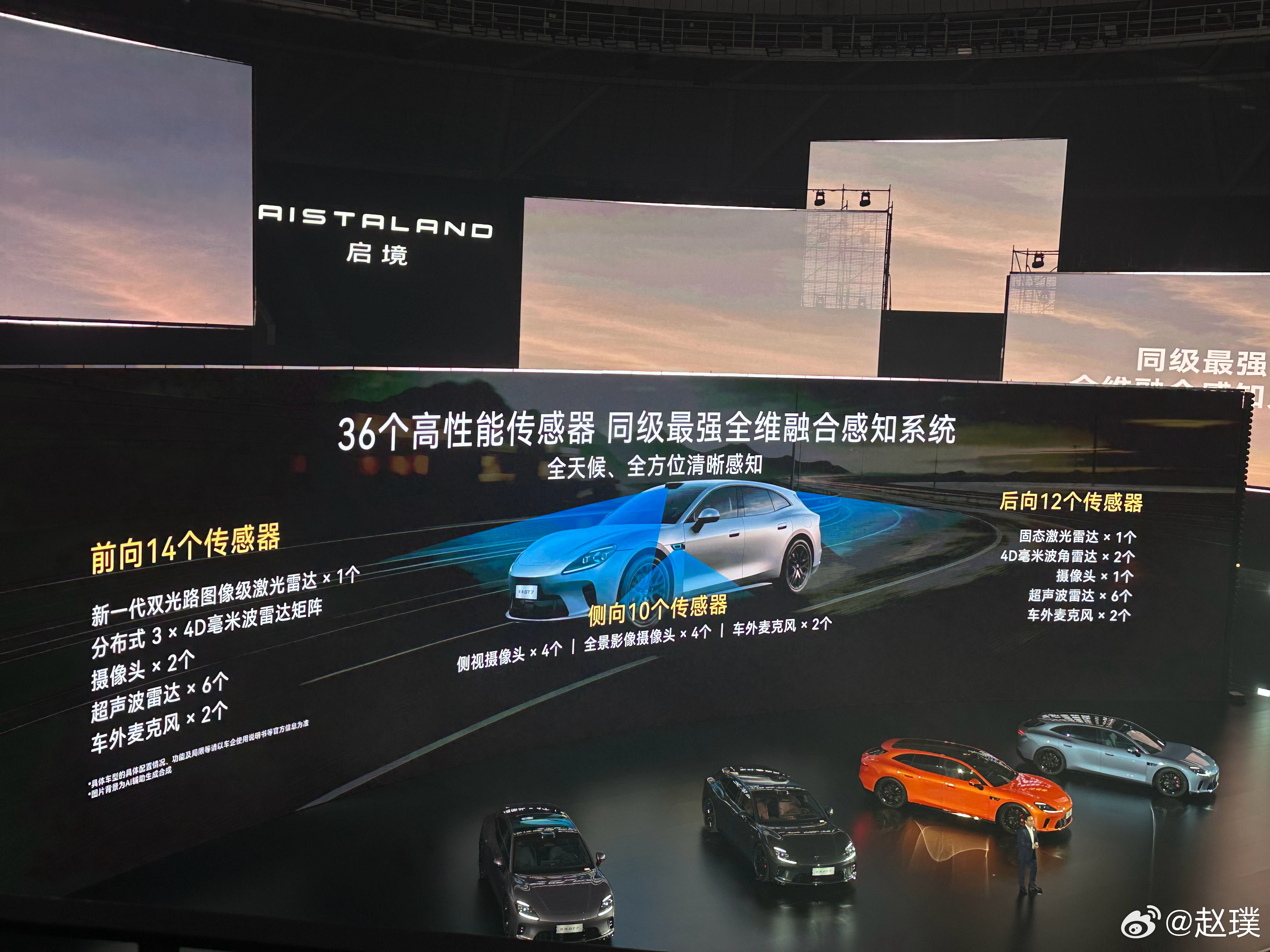 启境GT7首搭华为乾崑智驾ADS 5，共有36个高性能传感器，前向14个、侧向1