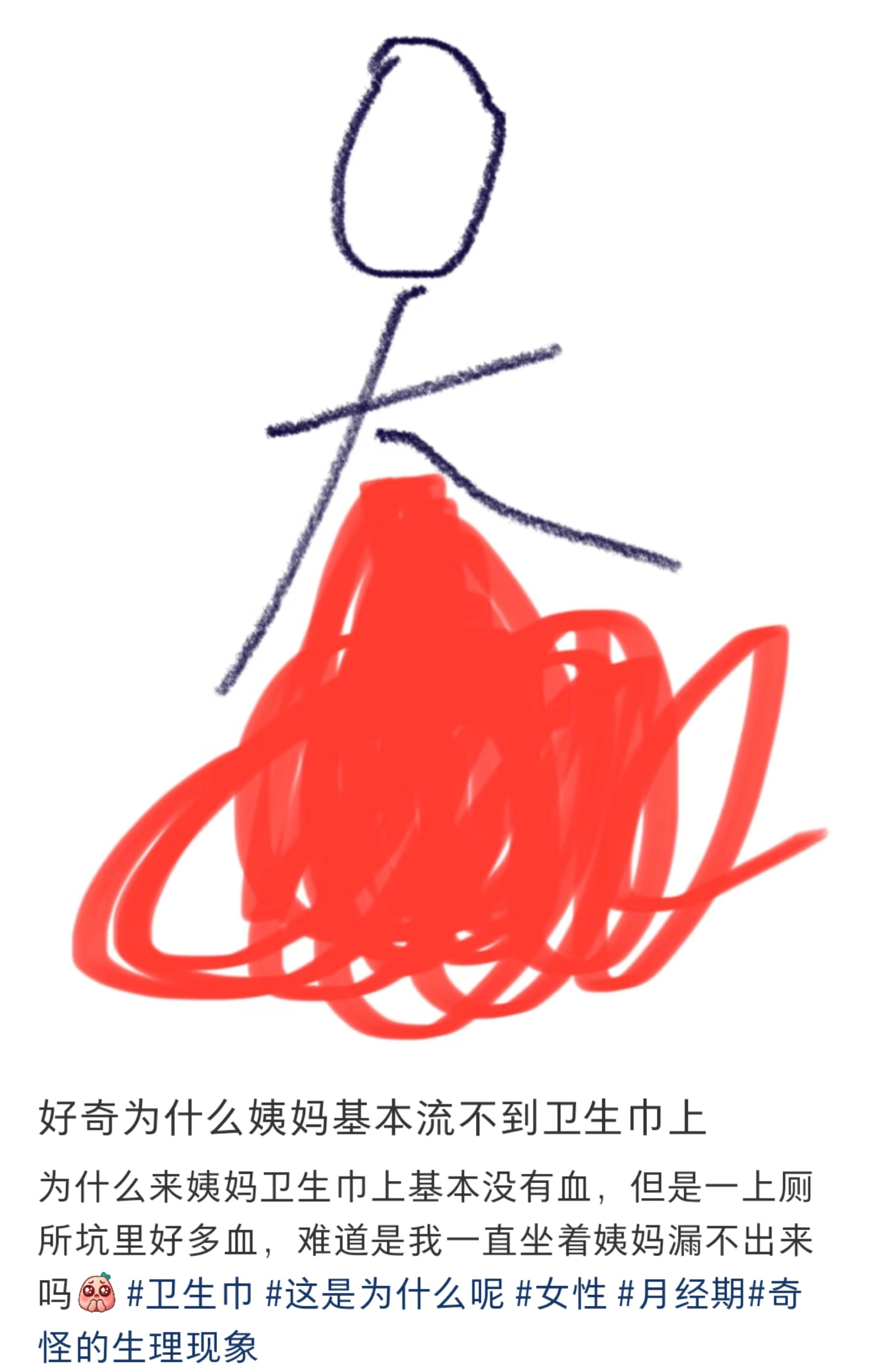 难道是我一直坐着姨妈漏不出来吗 ​​​