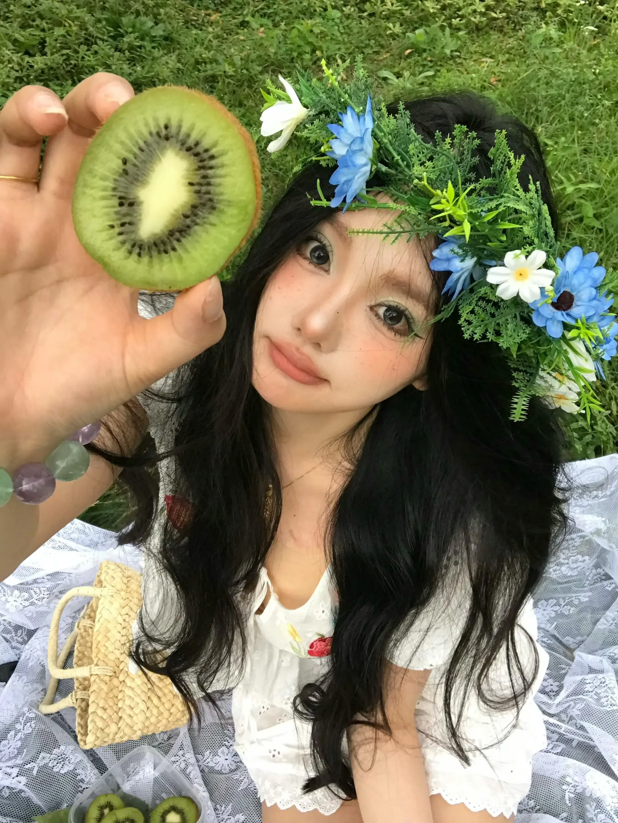 夏天 草地 树木