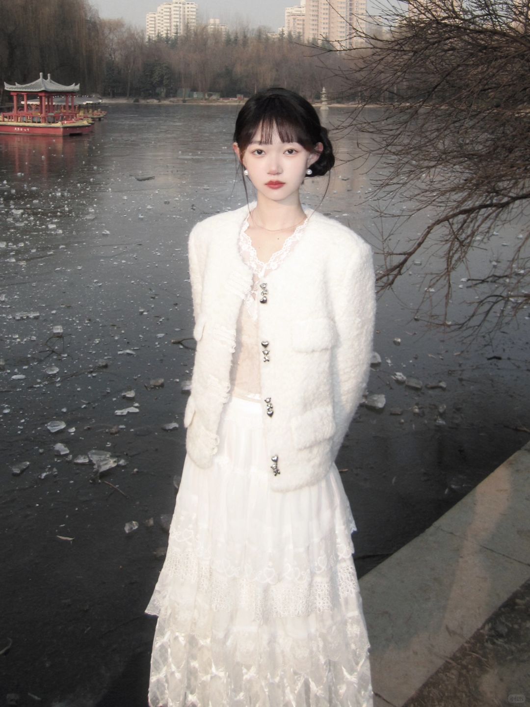 结冰的湖面❄️
