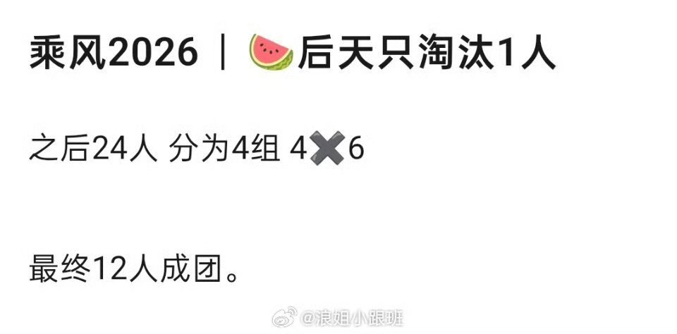 网传浪姐7成团位12人曝浪姐7成团人数 网传浪姐7成团位12人 