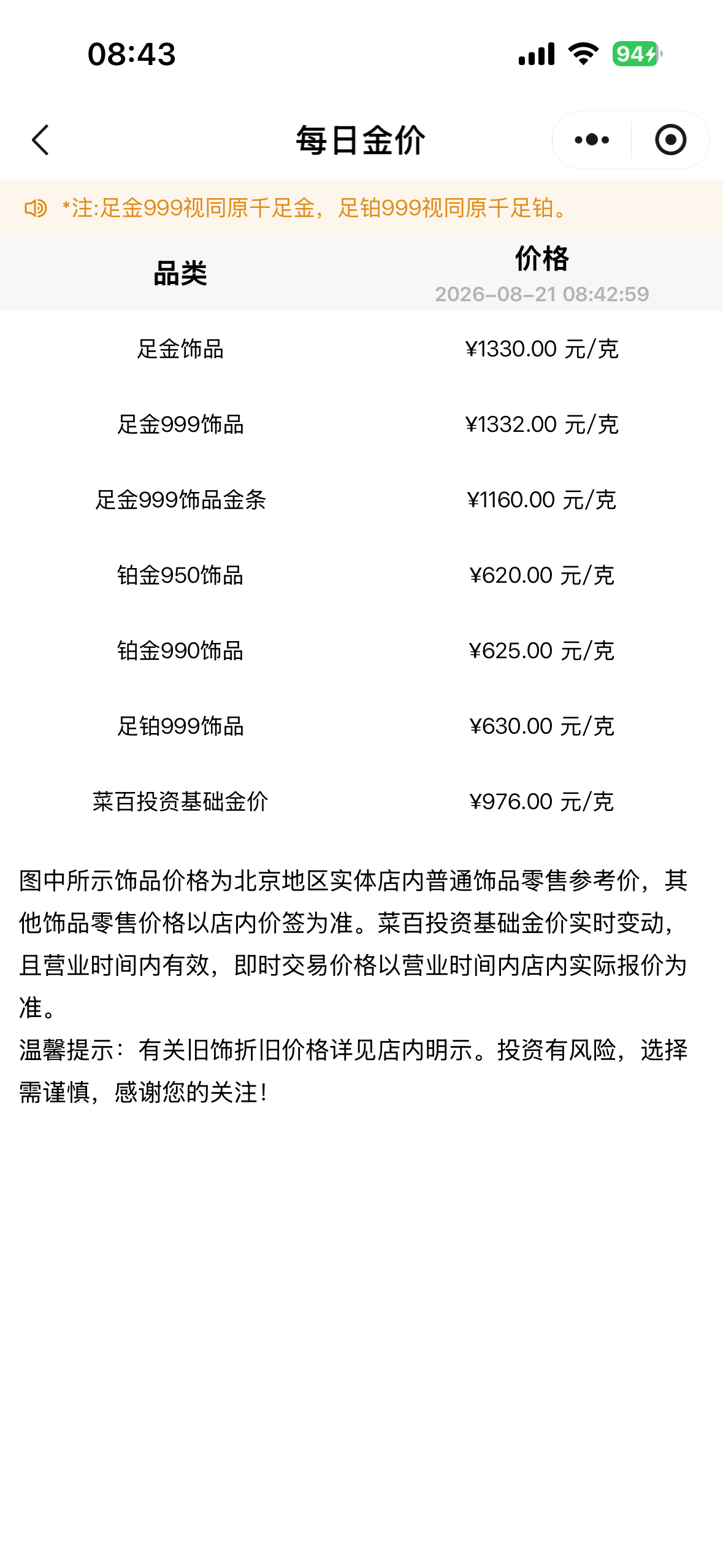 最近黄金走势很强，投资金又接近1000元了。 