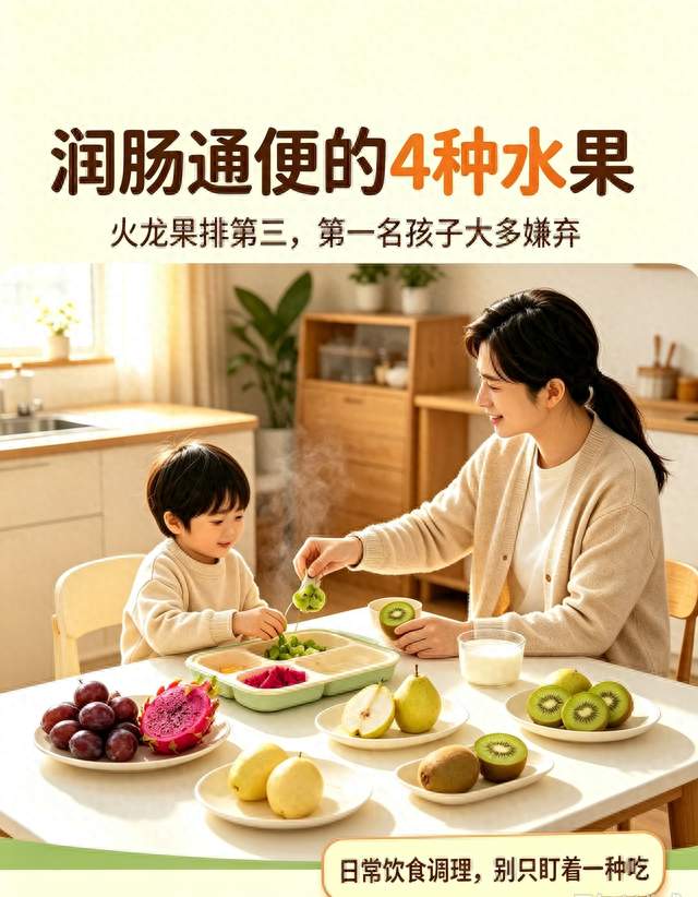 润肠通便的4种水果：火龙果排第三，第一名孩子大多嫌弃味道