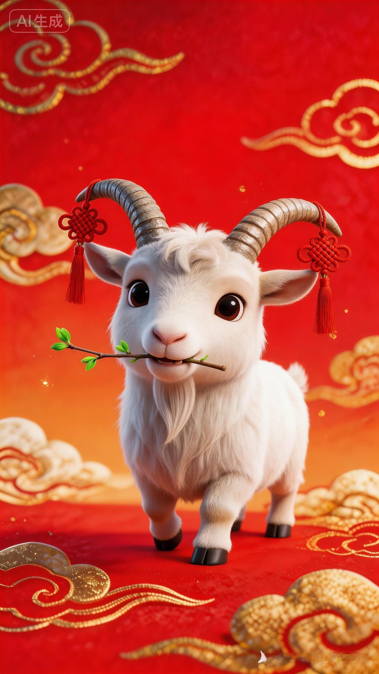 萌羊羊的春节特辑，红红火火迎新年！🎉🐑