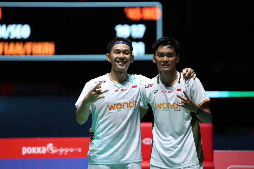 阿尔菲安/菲克里🇮🇩 21-14、21-13 🇫🇷伊劳埃/里奥下轮对手：