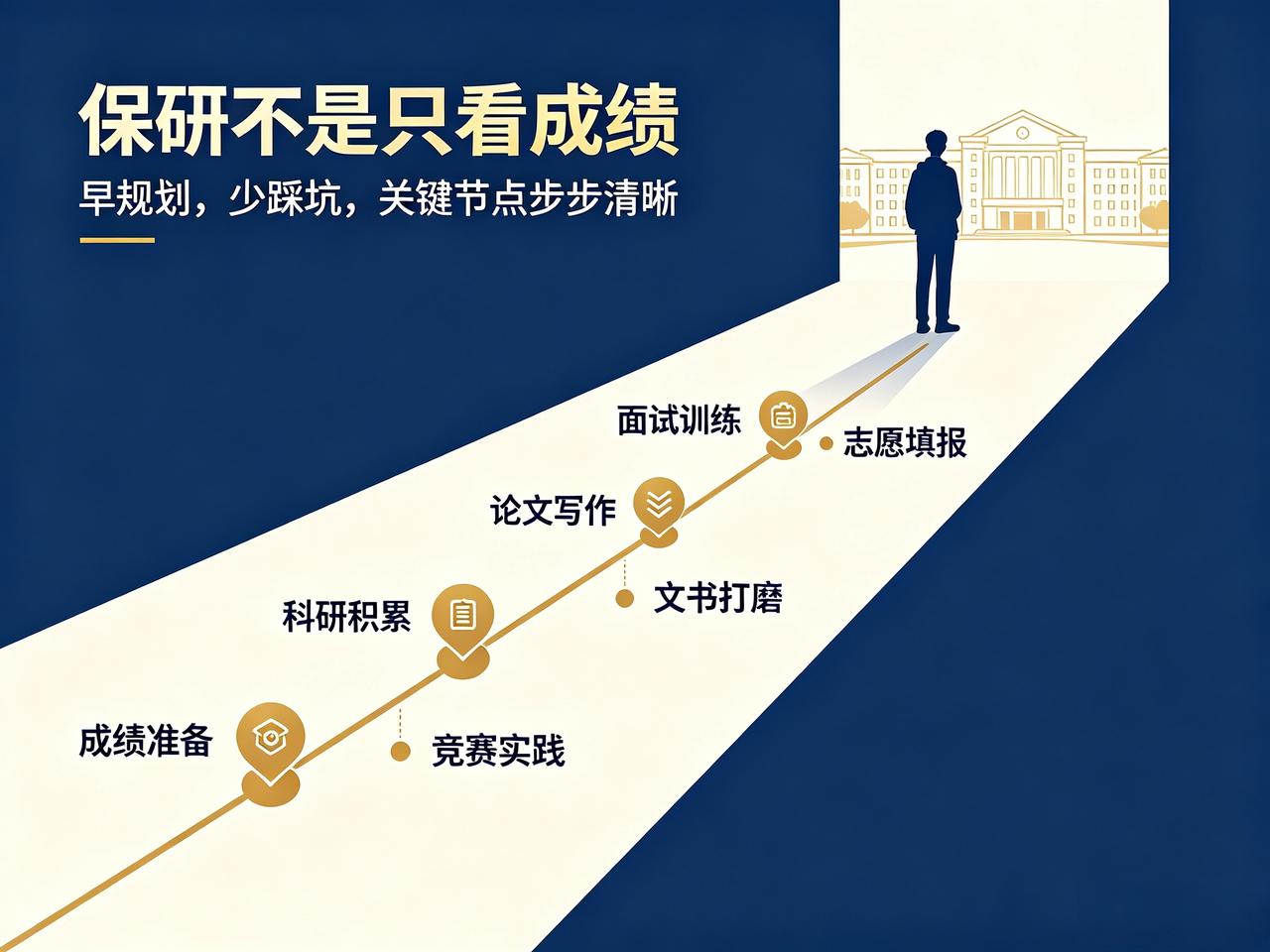 保研这条路，每年都有大批学生走到中途才发现：原来成绩只是起点，后面还有科研、竞赛