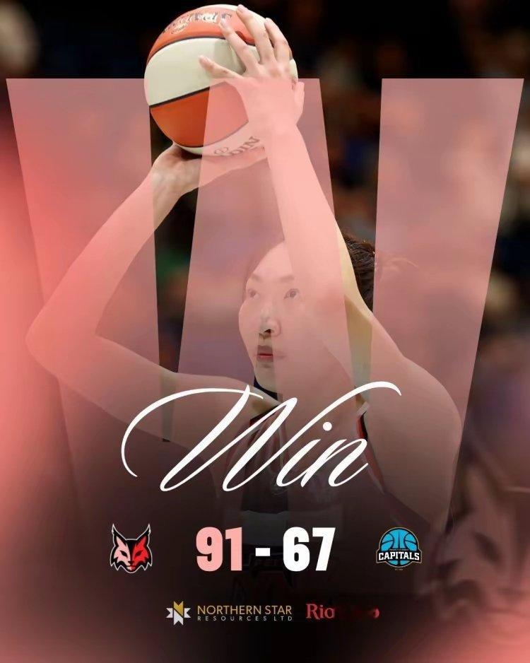 韩旭WNBL首秀砍下22分4板2帽 登上球队赢球海报封面！篮球女篮 11月29日