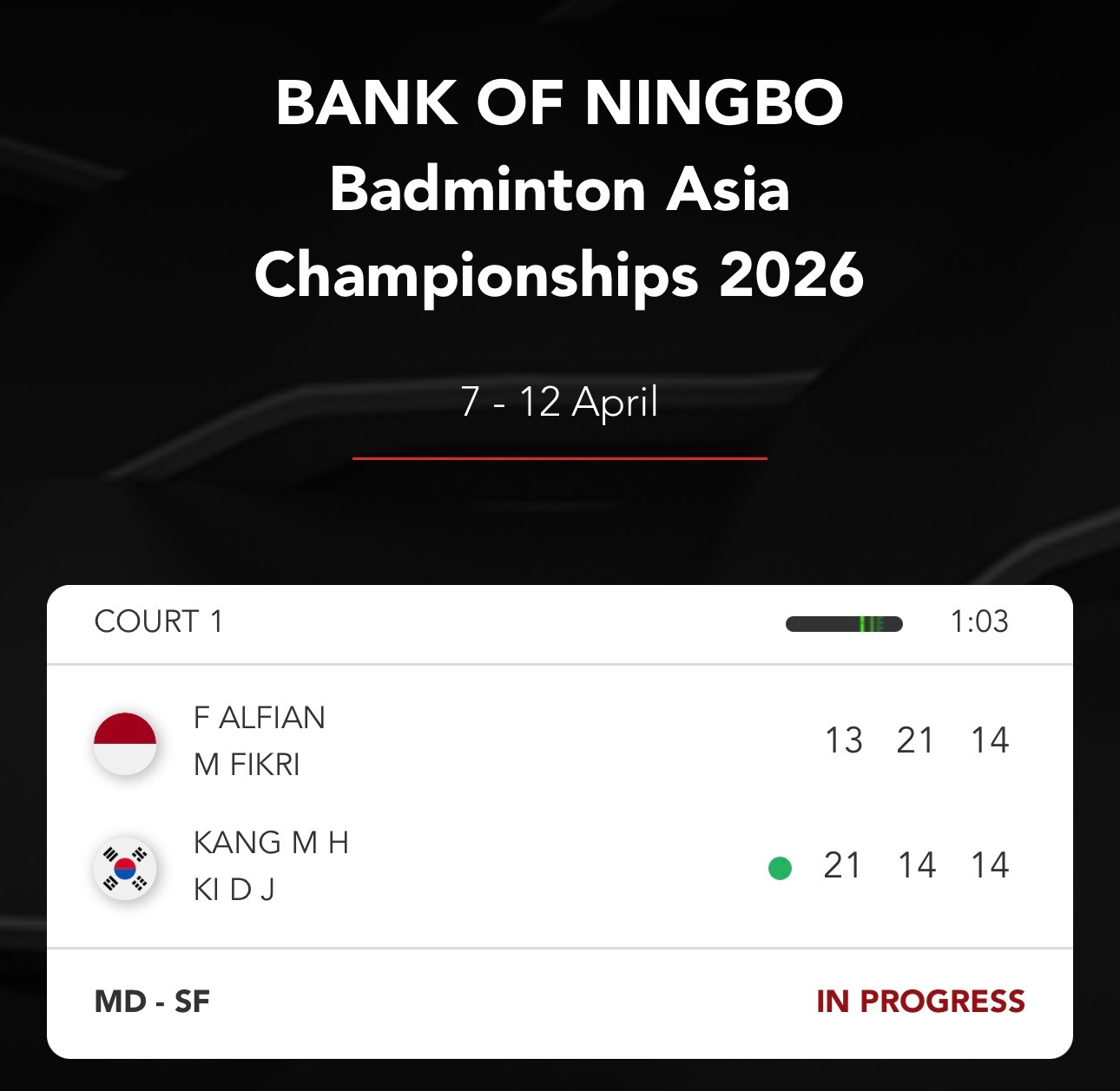 哪个好人家的男双比赛一个点儿了才打到这儿啊